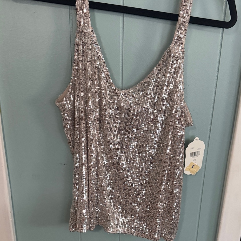 Altar'd State Glittering Silver Tank Top - Picture 3 of 3